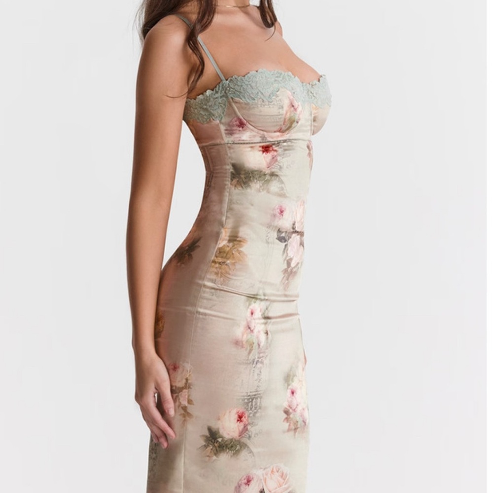 House of CB Venus dress Floral Lace Trim Bodycon Dress